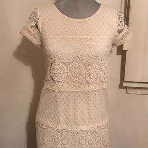 Lace beige xhilaration dress